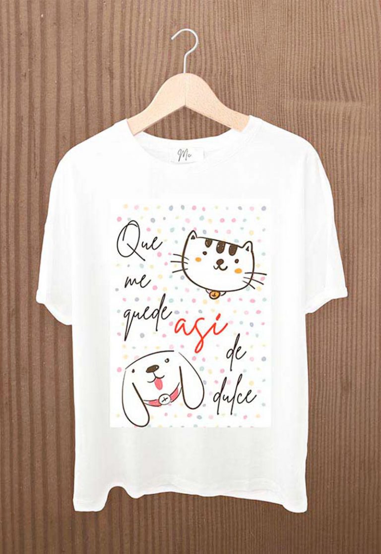 camiseta que me quede asi de dulce